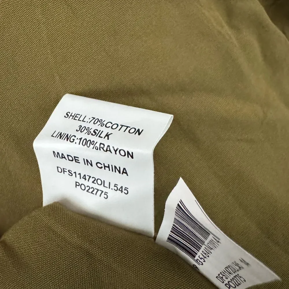 NWT DISSH FRANKIE OLIVE CUT OUT MIDI DRESS in Olive